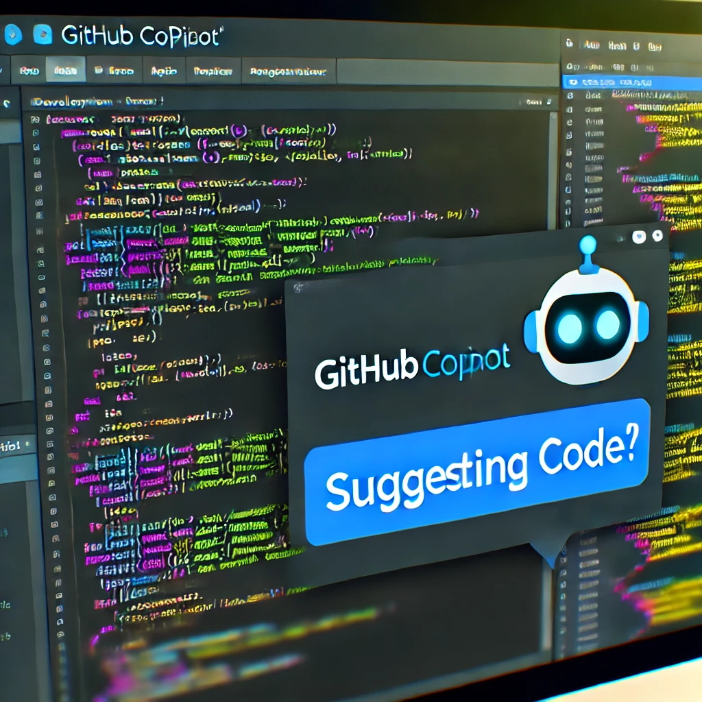 GitHub Copilot suggesting code in a development environment